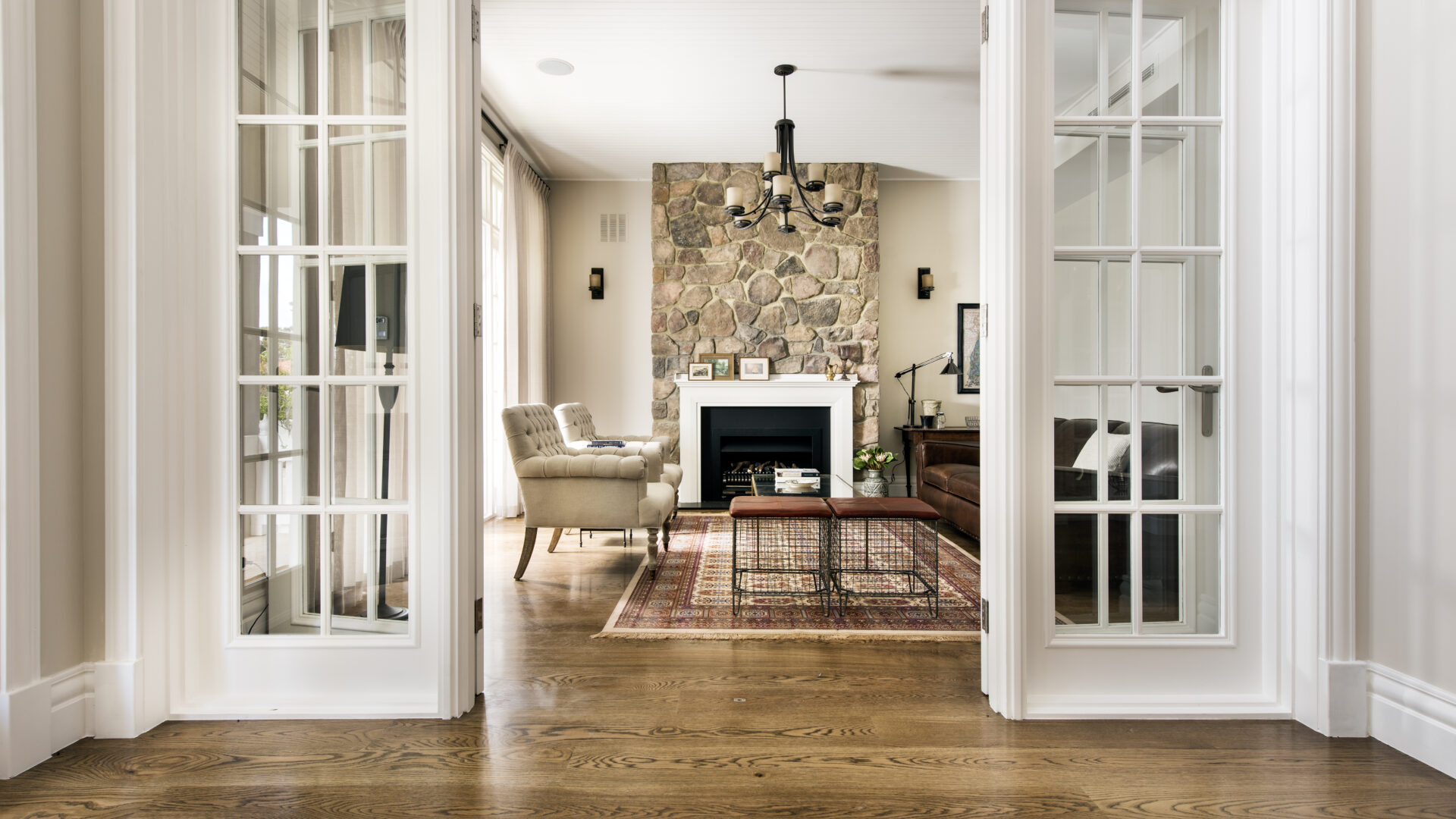 Hamptons Client Home Applecross - living room