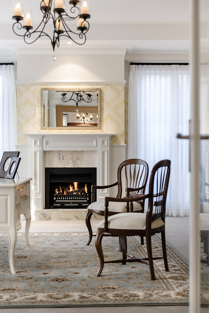 Bellevue: French Provincial Design - fireplace