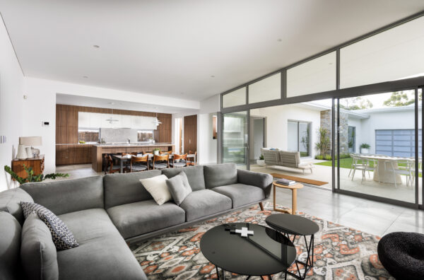 MCM: Luxury mid-century modern Home Perth - living room