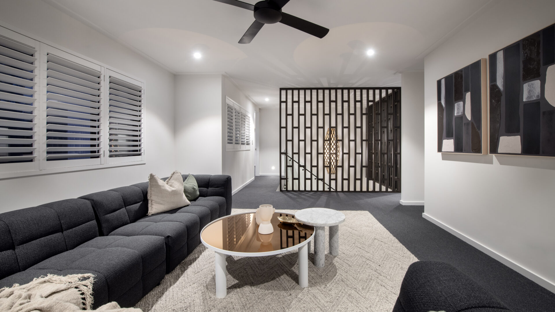Kalari Haus: luxury contemporary home Perth - Upstairs Living room