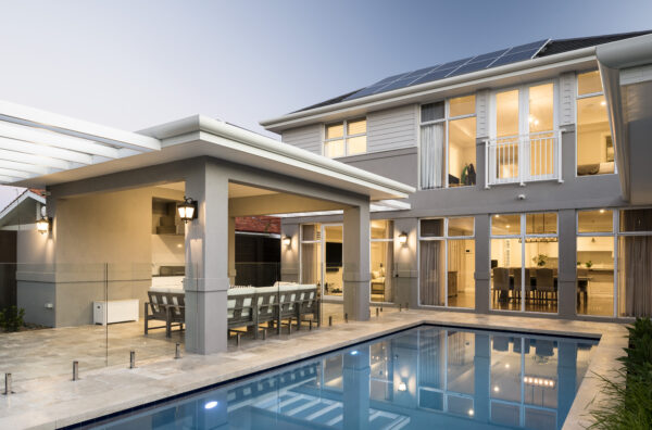 Custom Hamptons home Applecross - pool